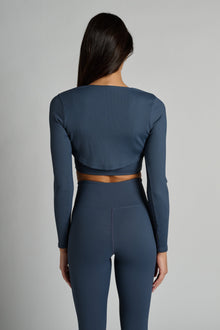 Year of Ours | Ribbed Active Shrug | Steel Grey