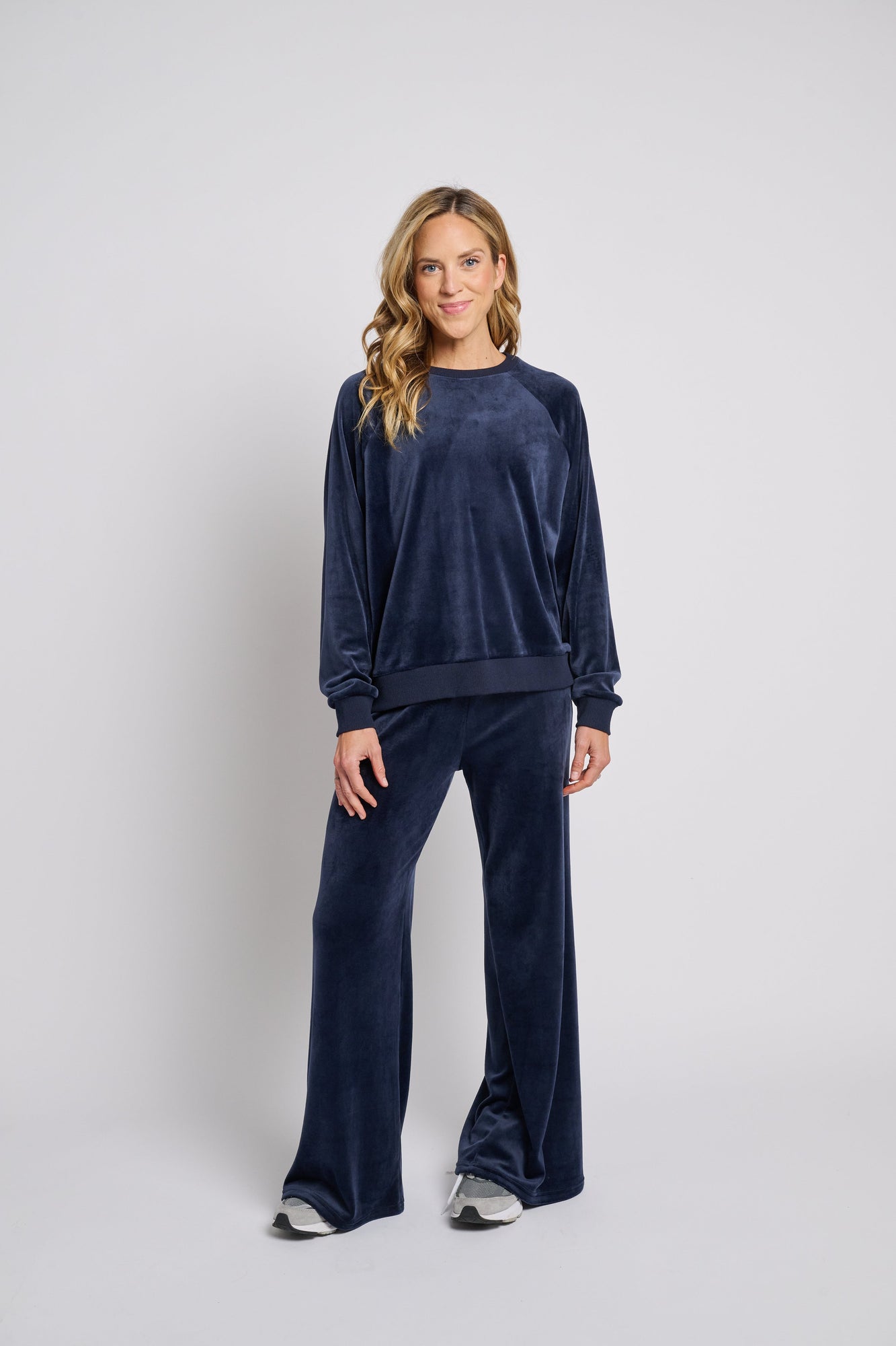 Splits59 | Joy Velour Crewneck | Indigo Blue