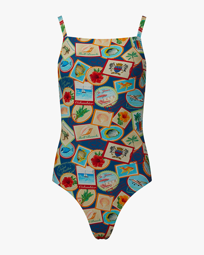 Square Neck One Piece | Aquamarine