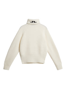 Women | Finja Knitted Zip Sweater | Whisper White