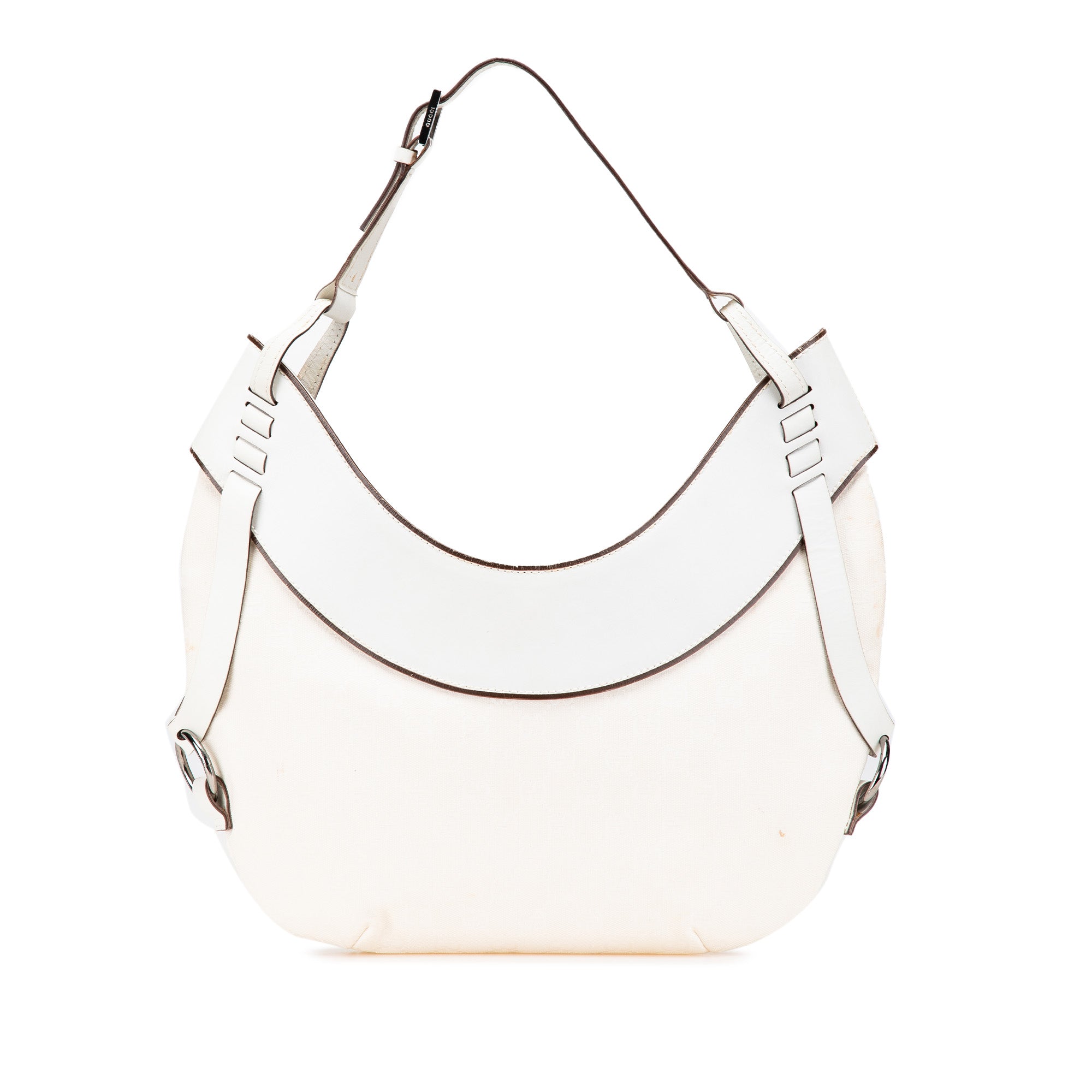 Gucci | Pre-Owned GG Canvas Hobo | White
