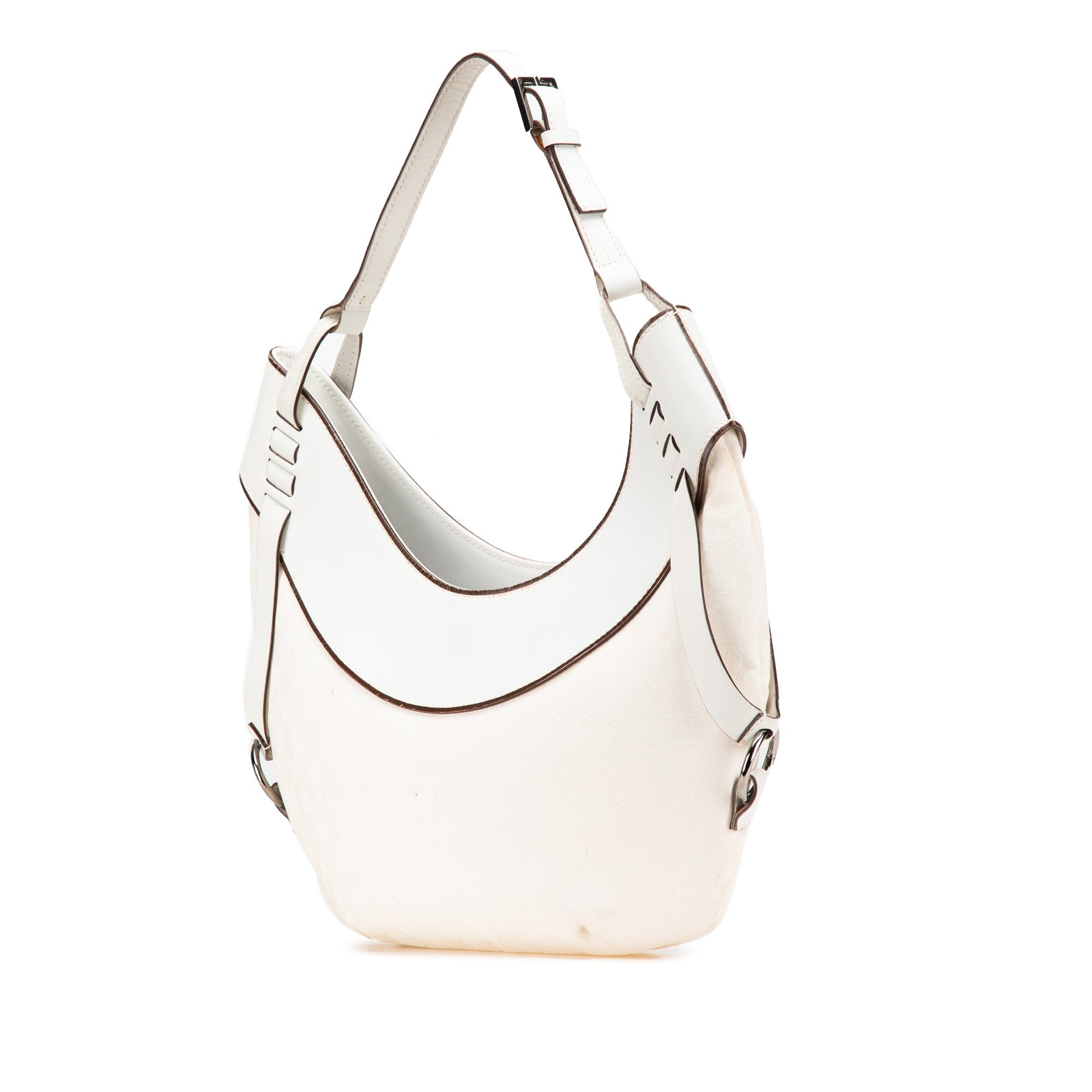 Gucci | Pre-Owned GG Canvas Hobo | White