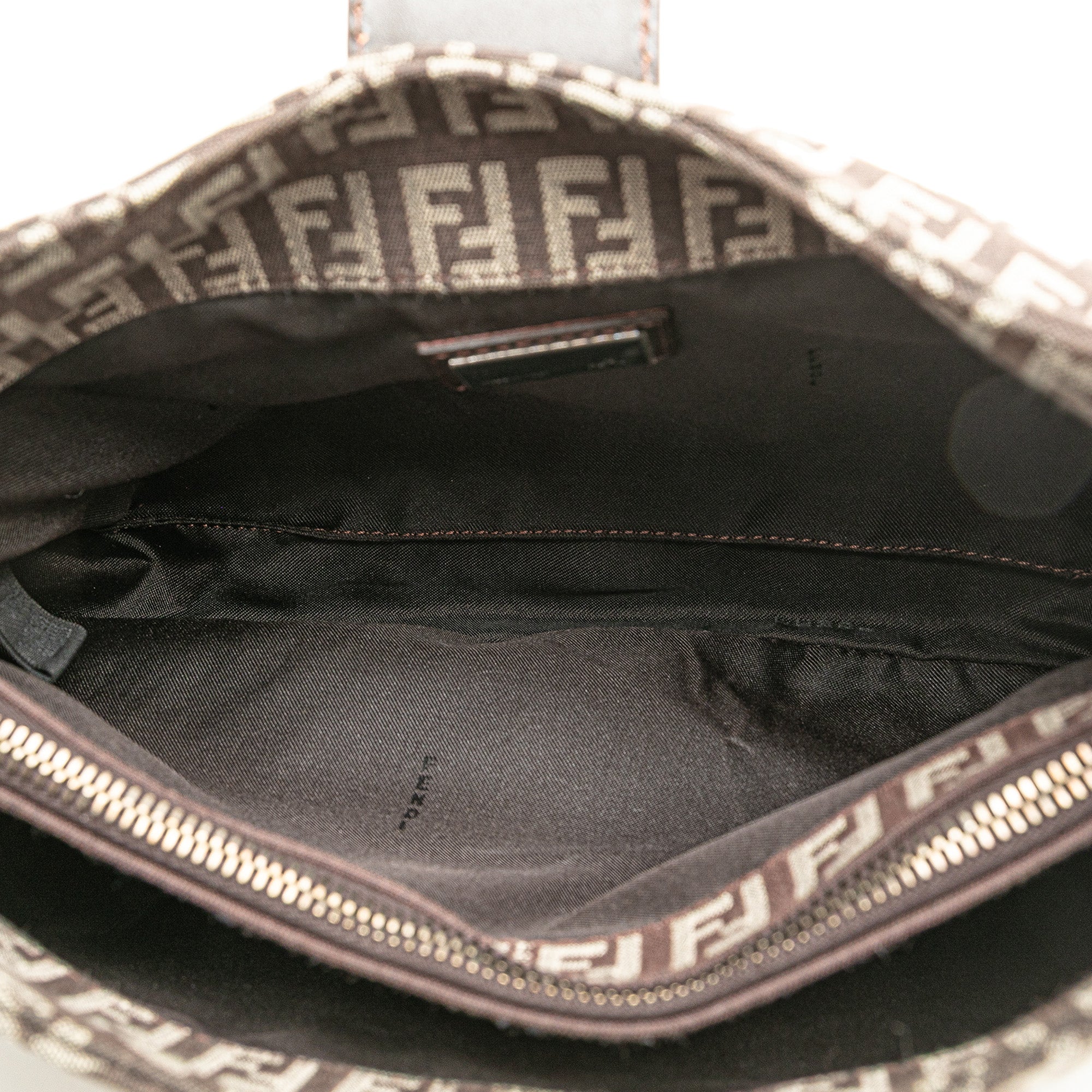 Fendi | Pre-Owned Zucchino Canvas Shoulder Bag | Brown