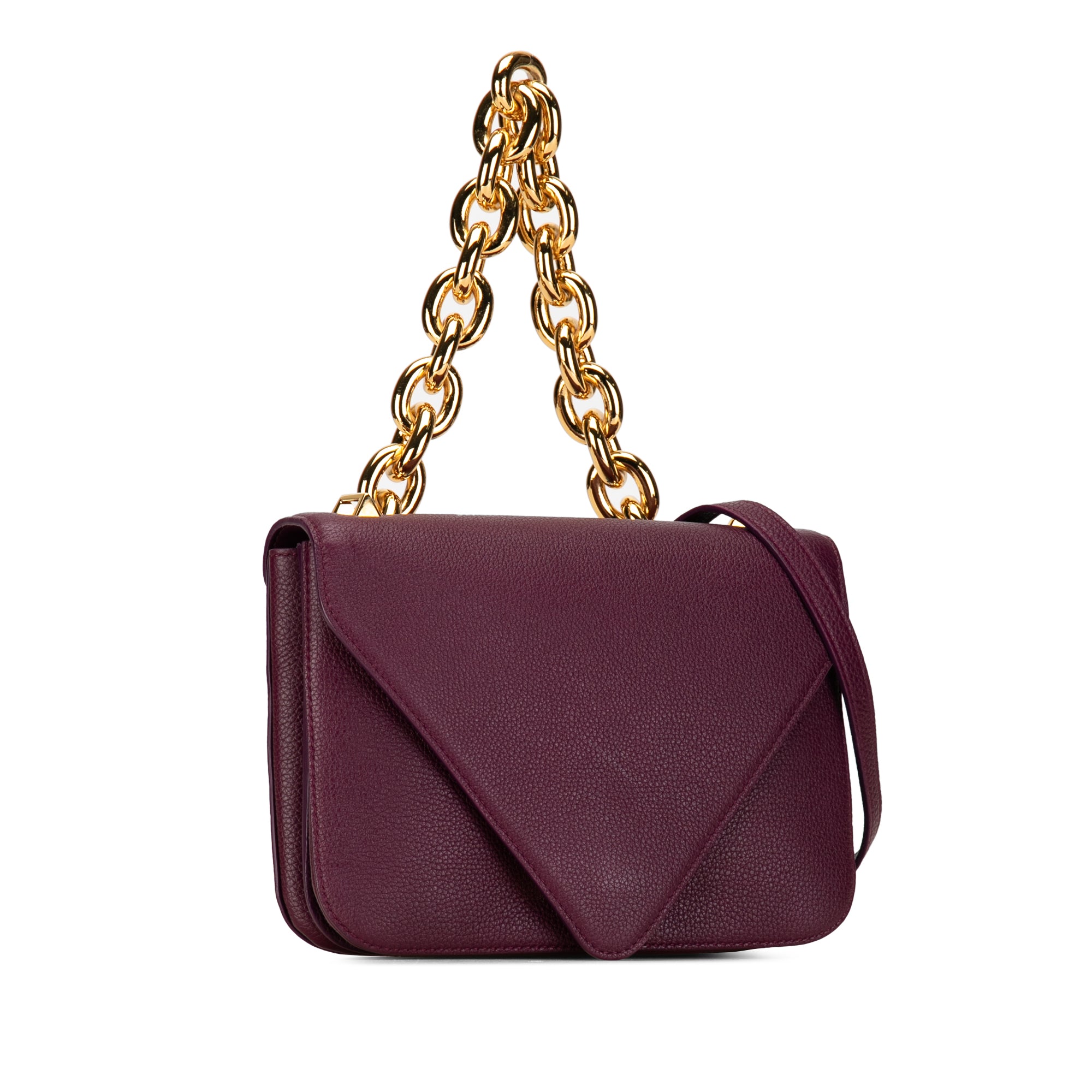 Bottega Veneta | Pre-Owned Mount Envelope Chain Bag | Purple