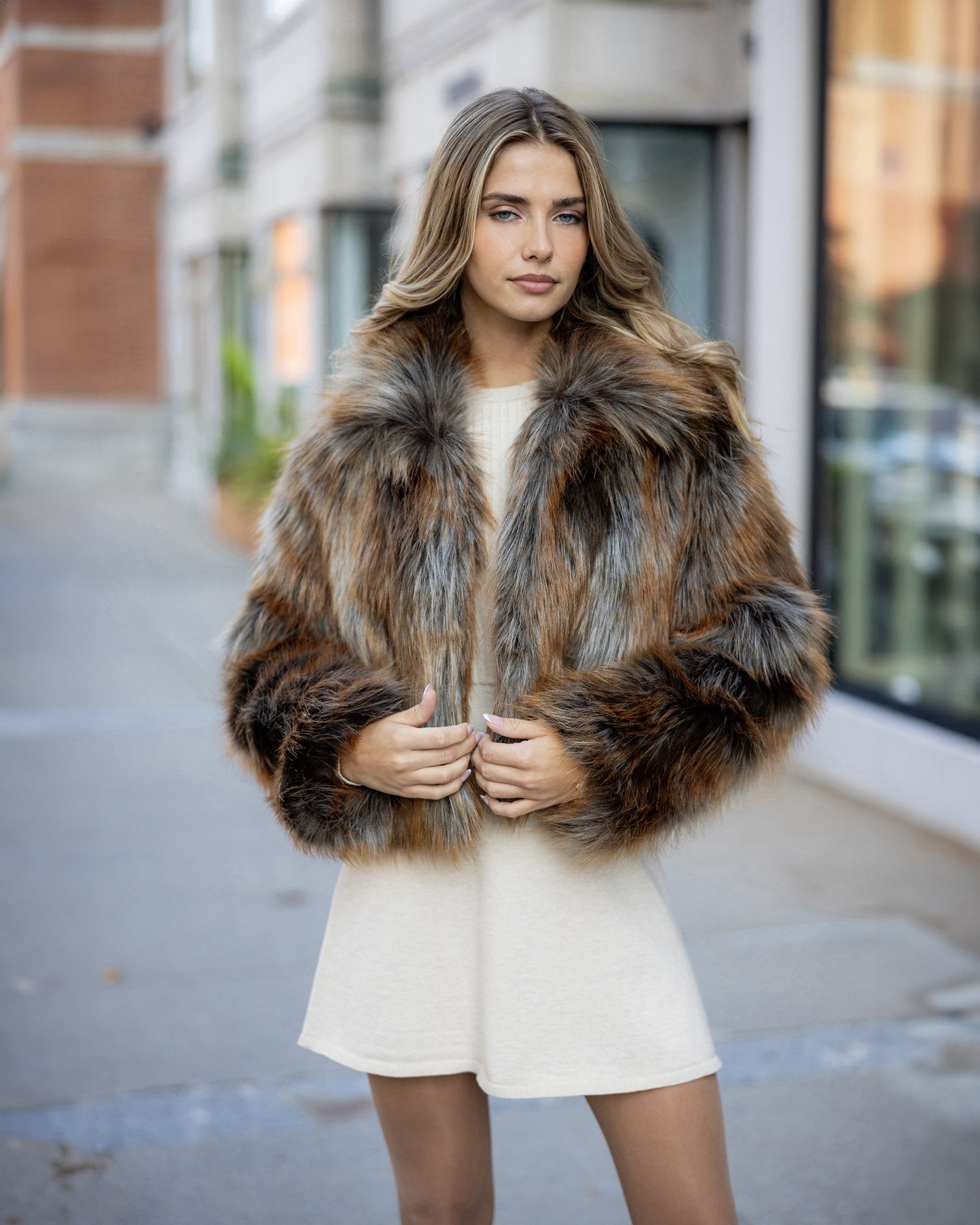 Fur-Free Red Fox (Faux Fur) Jacket | Multi