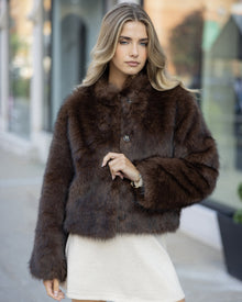 Fur-Free Sable (Faux Fur) Jacket | Brown