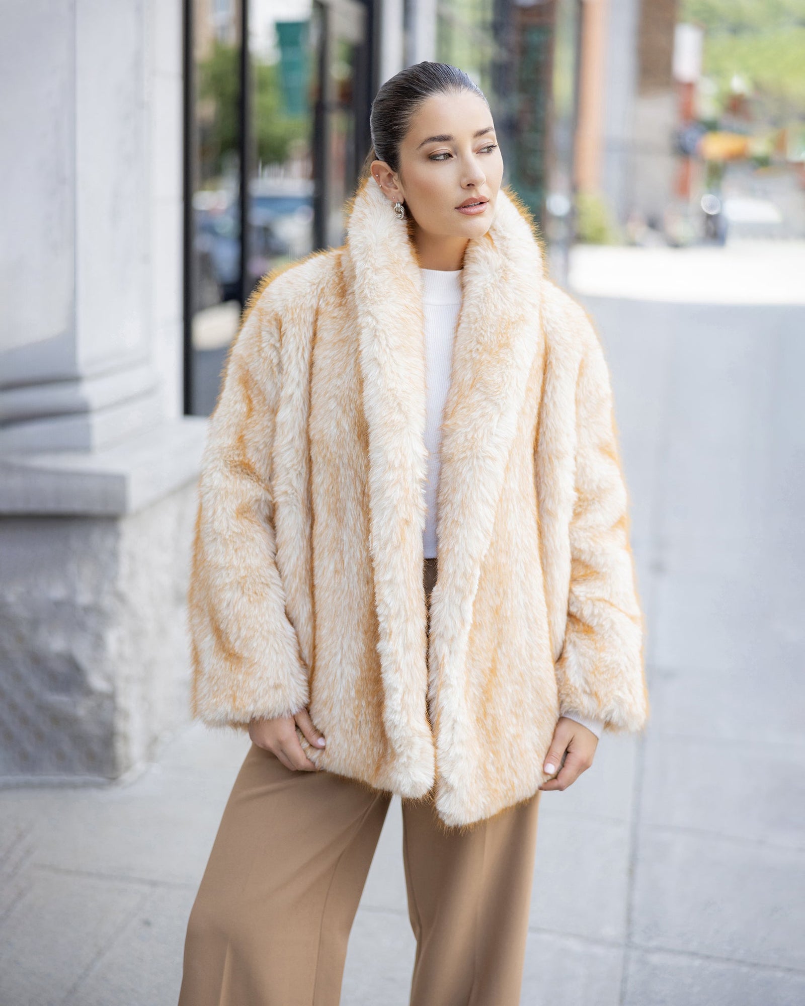 Fur-Free Fox (Faux Fur) Jacket | Goldtone