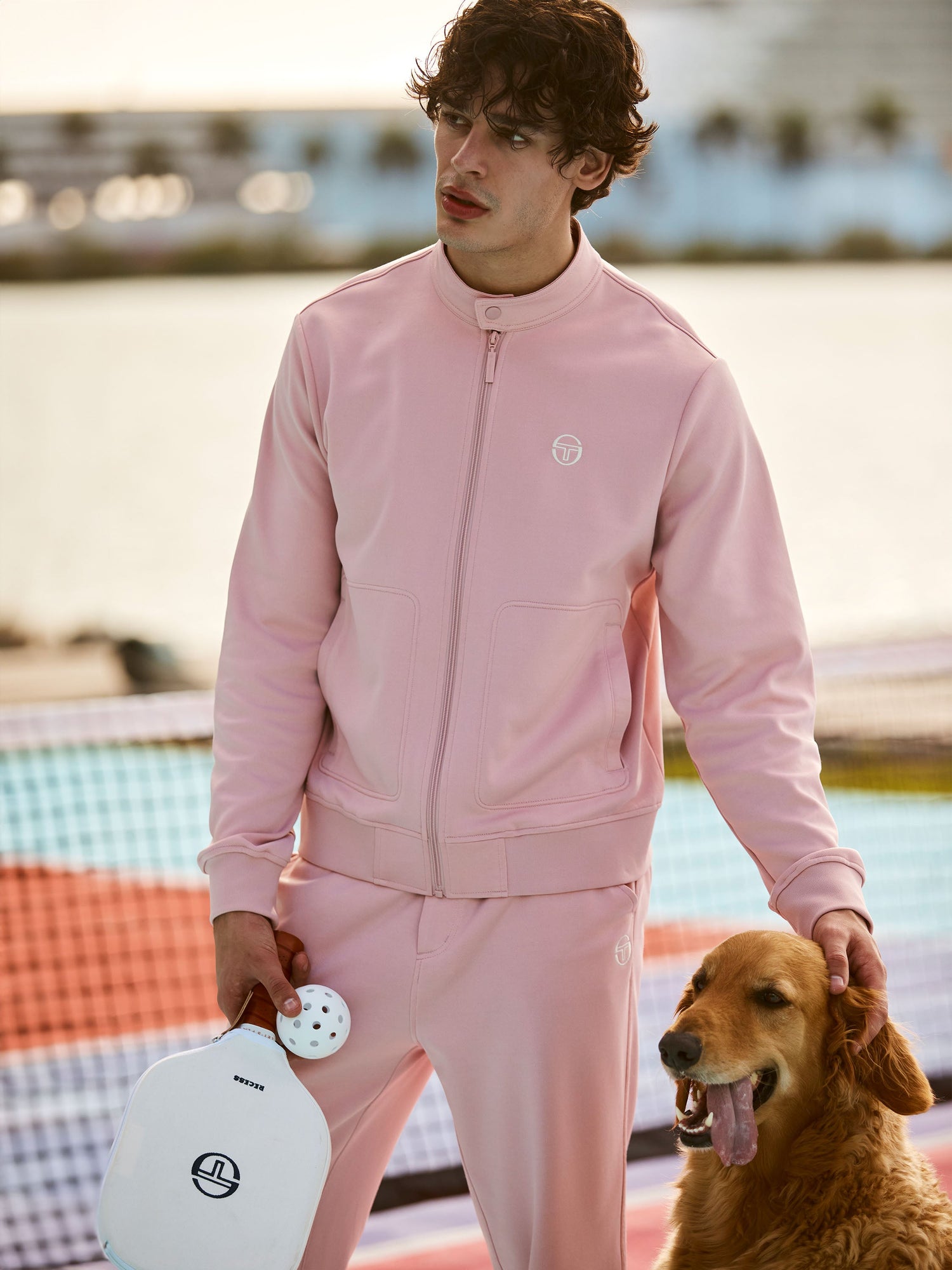 Men | Sandro Track Jacket | Pale Mauve