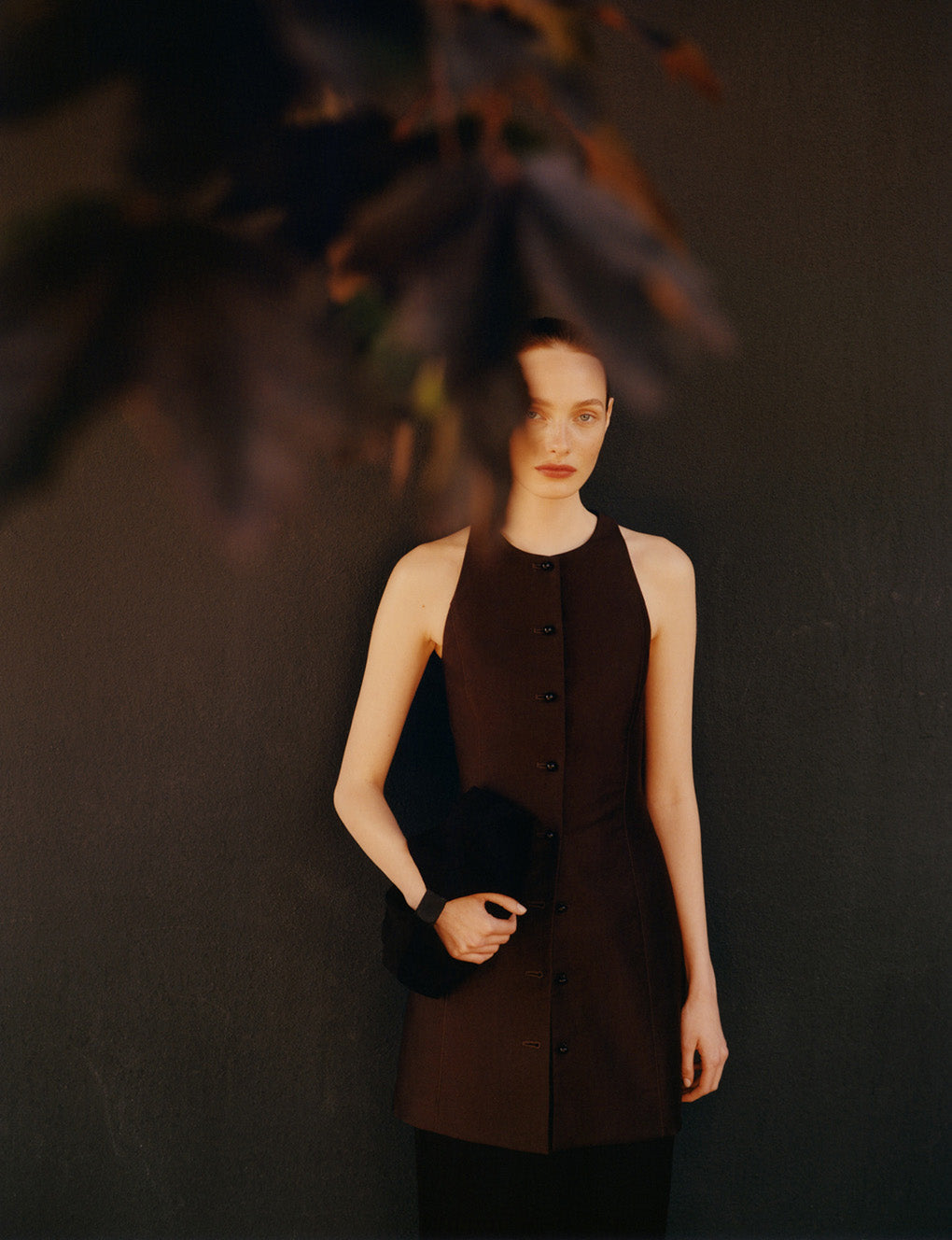 Womens | The Lutz Dress in Cotton Sateen | Espresso