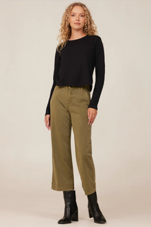 Saige - Wide Leg Crop - Deep Sycamore