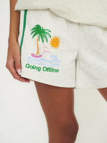 The Mayfair Group | Going Offline Sweatshort | Light Grey