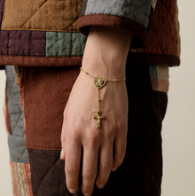 The Angel Cross Rosary Bracelet | 18Kt Gold Filled