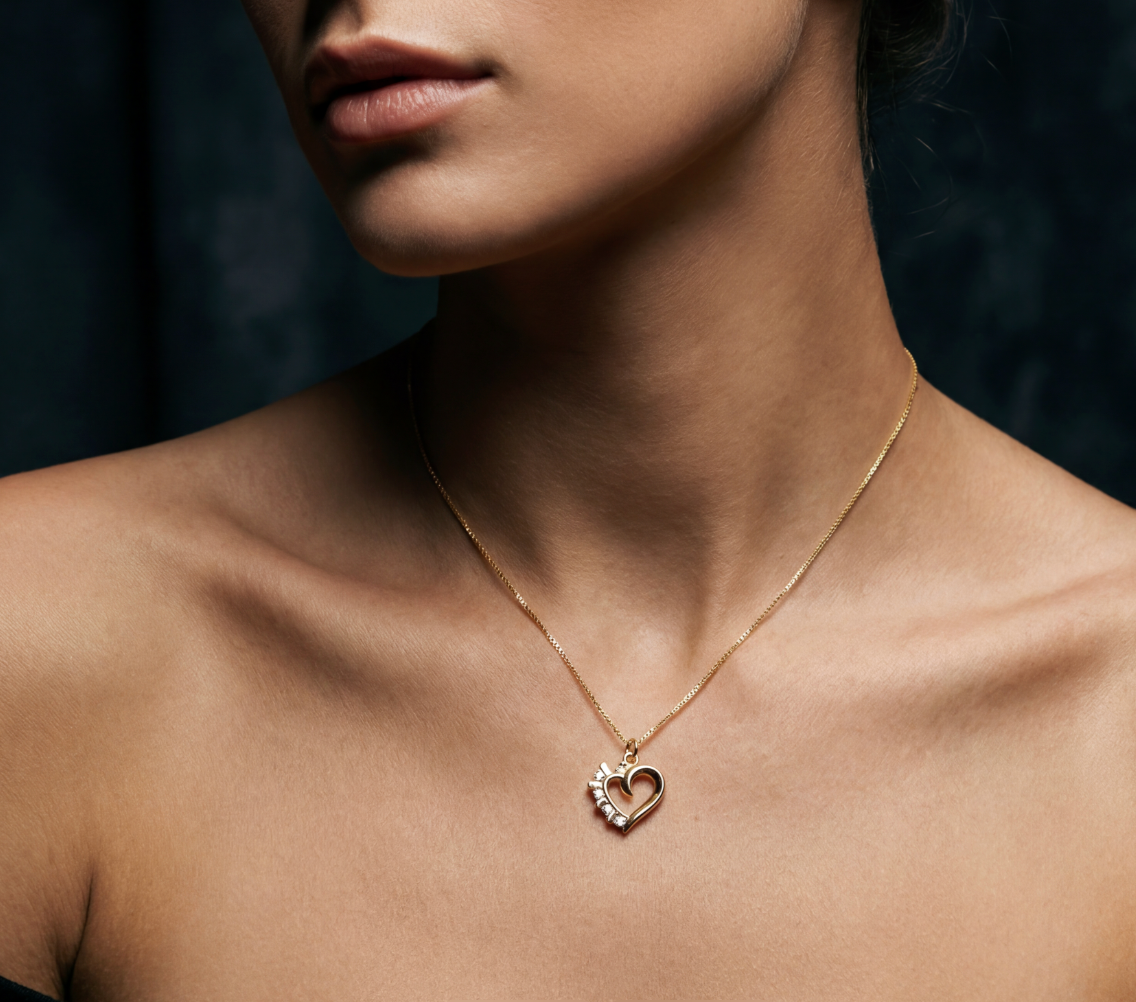 The Half Heart Necklace | 18Kt Gold Plated