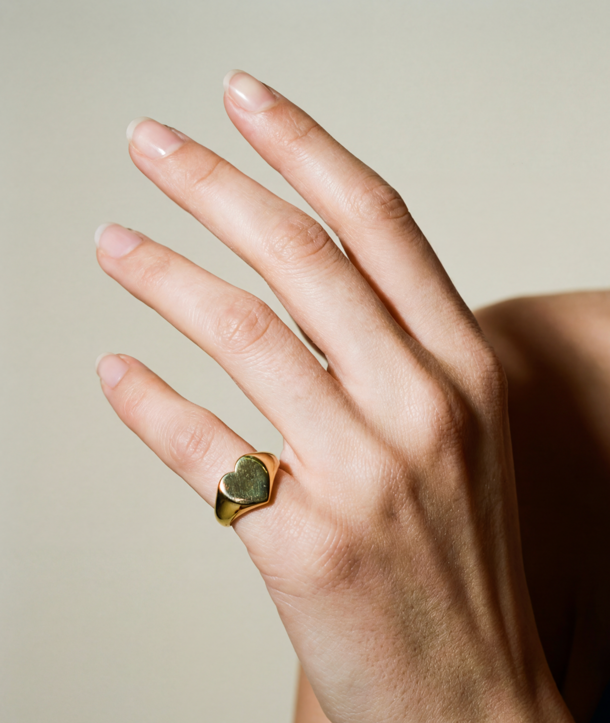 The Tiny Heart Pinky Signet Ring | Gold Vermeil