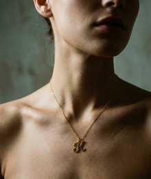The Signature Script Pendant Necklace | Gold Vermeil