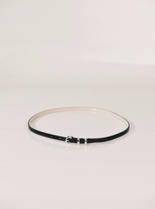 Thin Belt Belt | Black & Silver