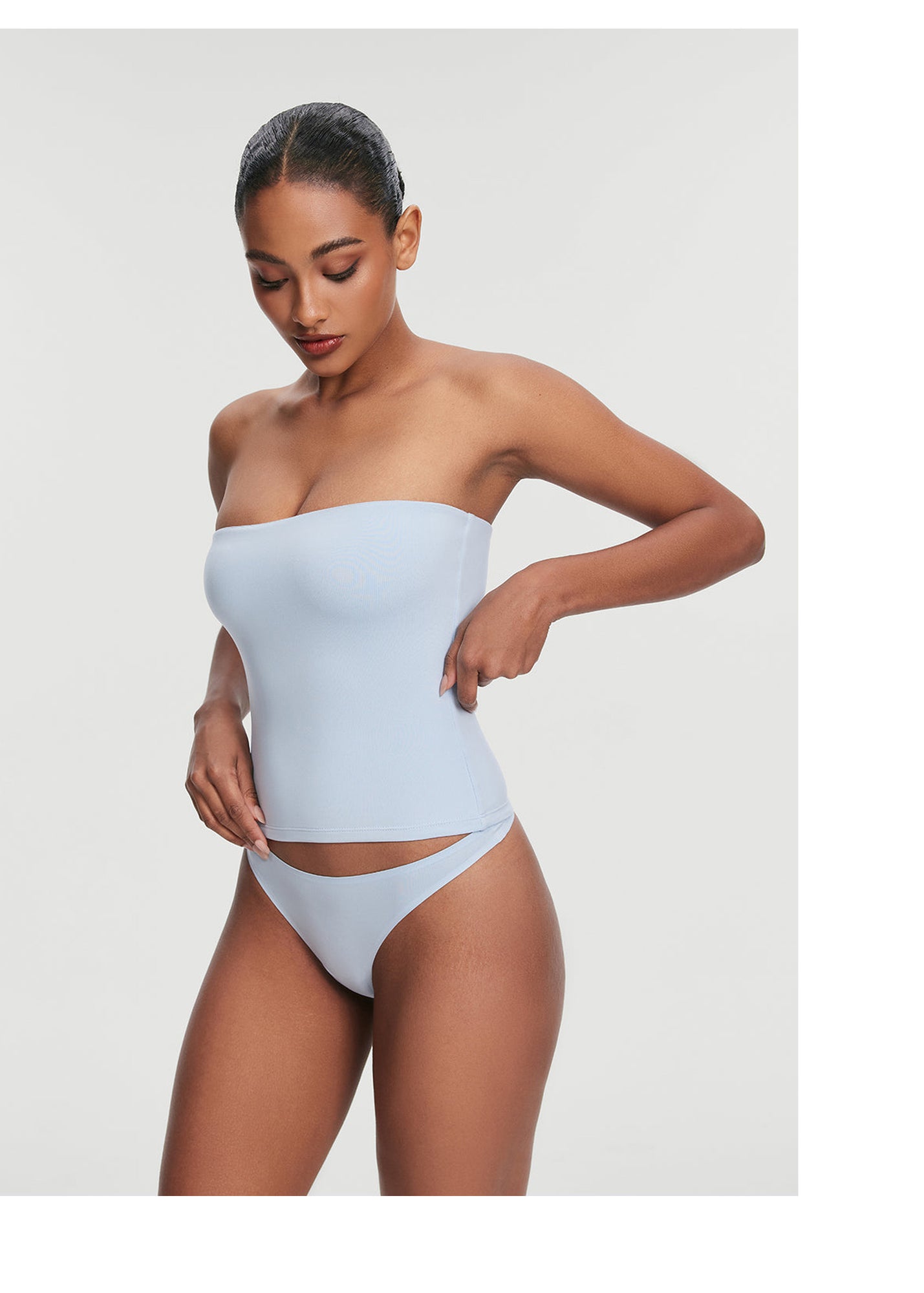 Seamless Full-Length Tube Top | Sky Blue