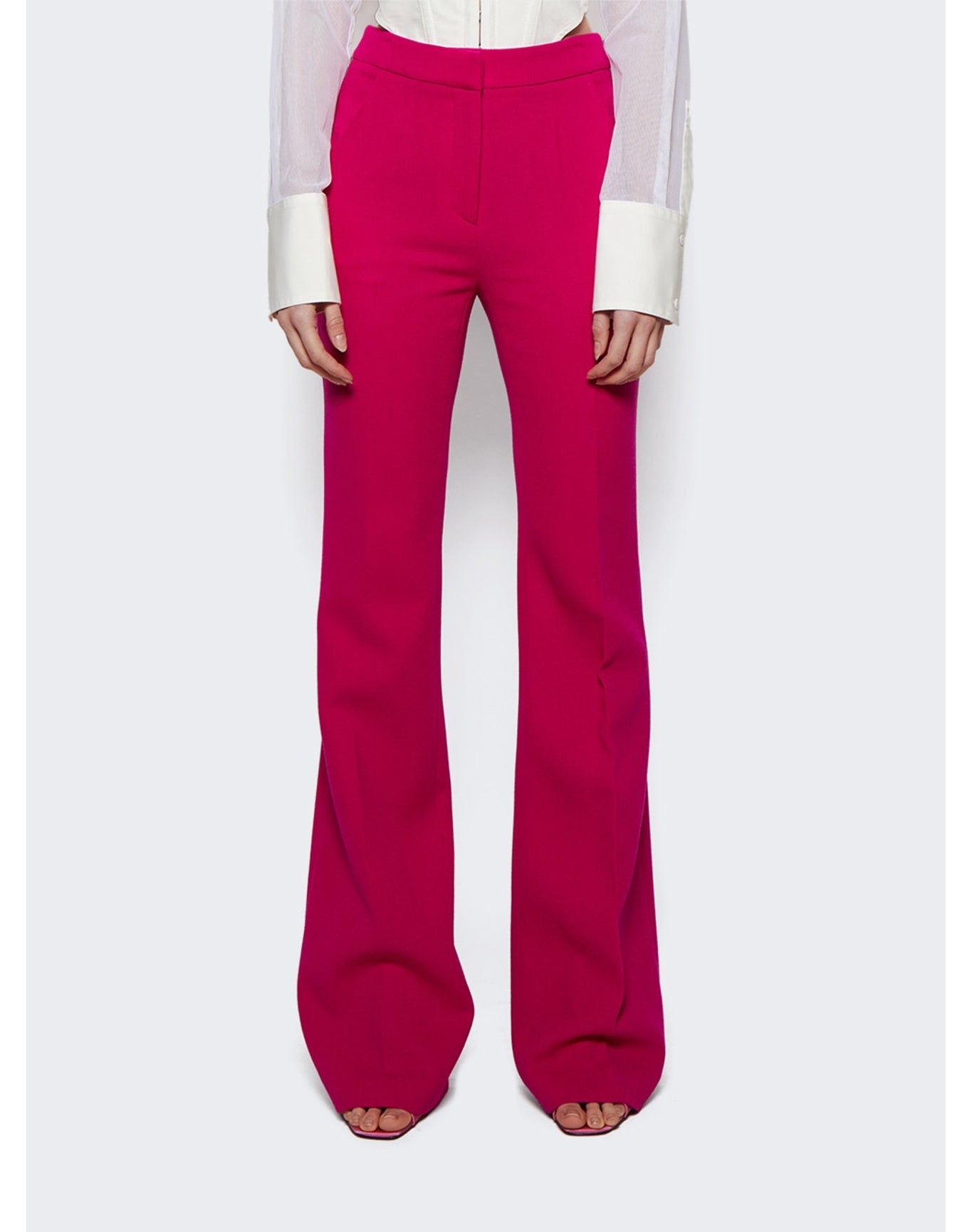 Sergio Hudson | Women | Classic Flare Pants | Peony Pink