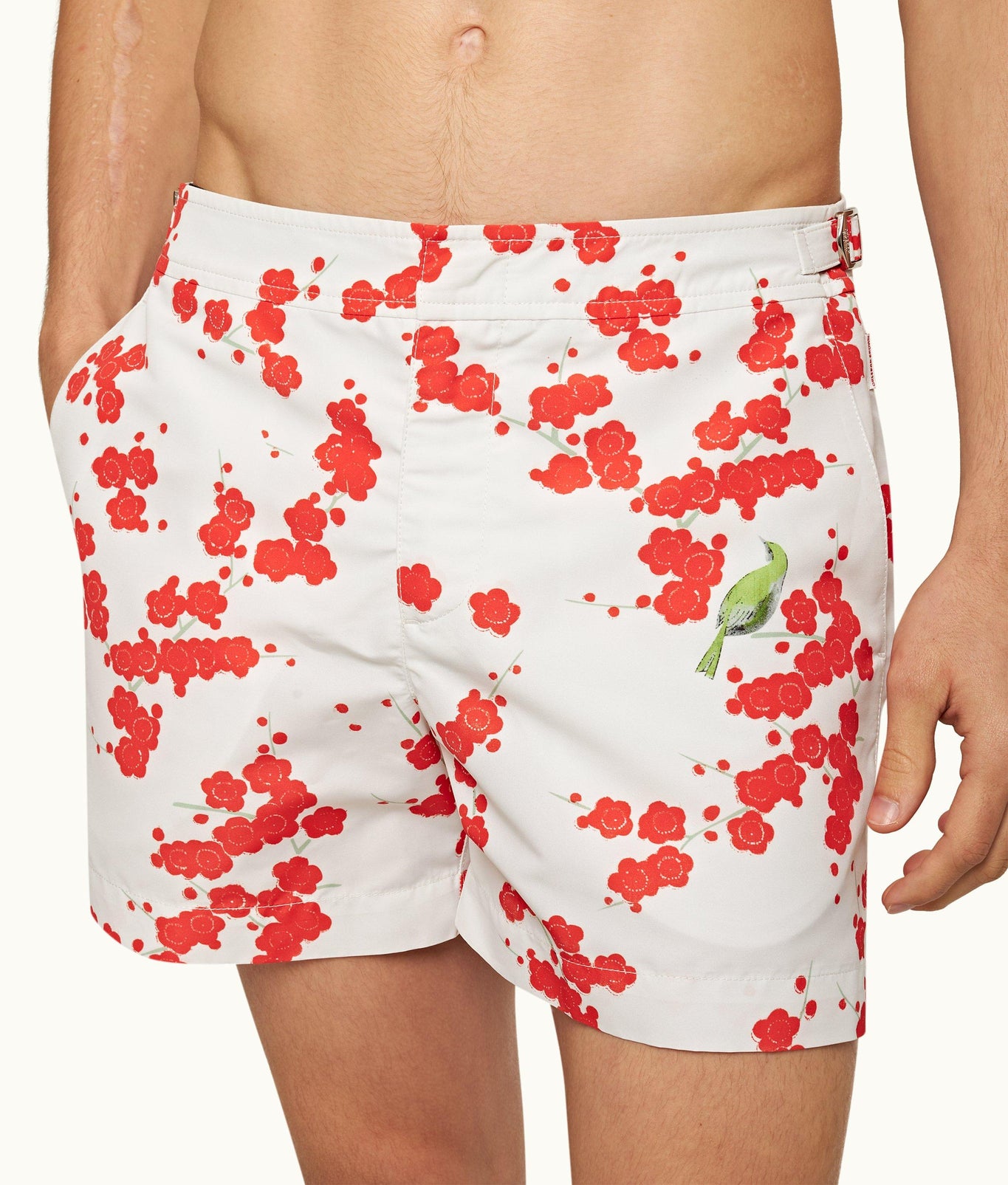 Setter Blossom Print Shorter-Length Swim Shorts | Red