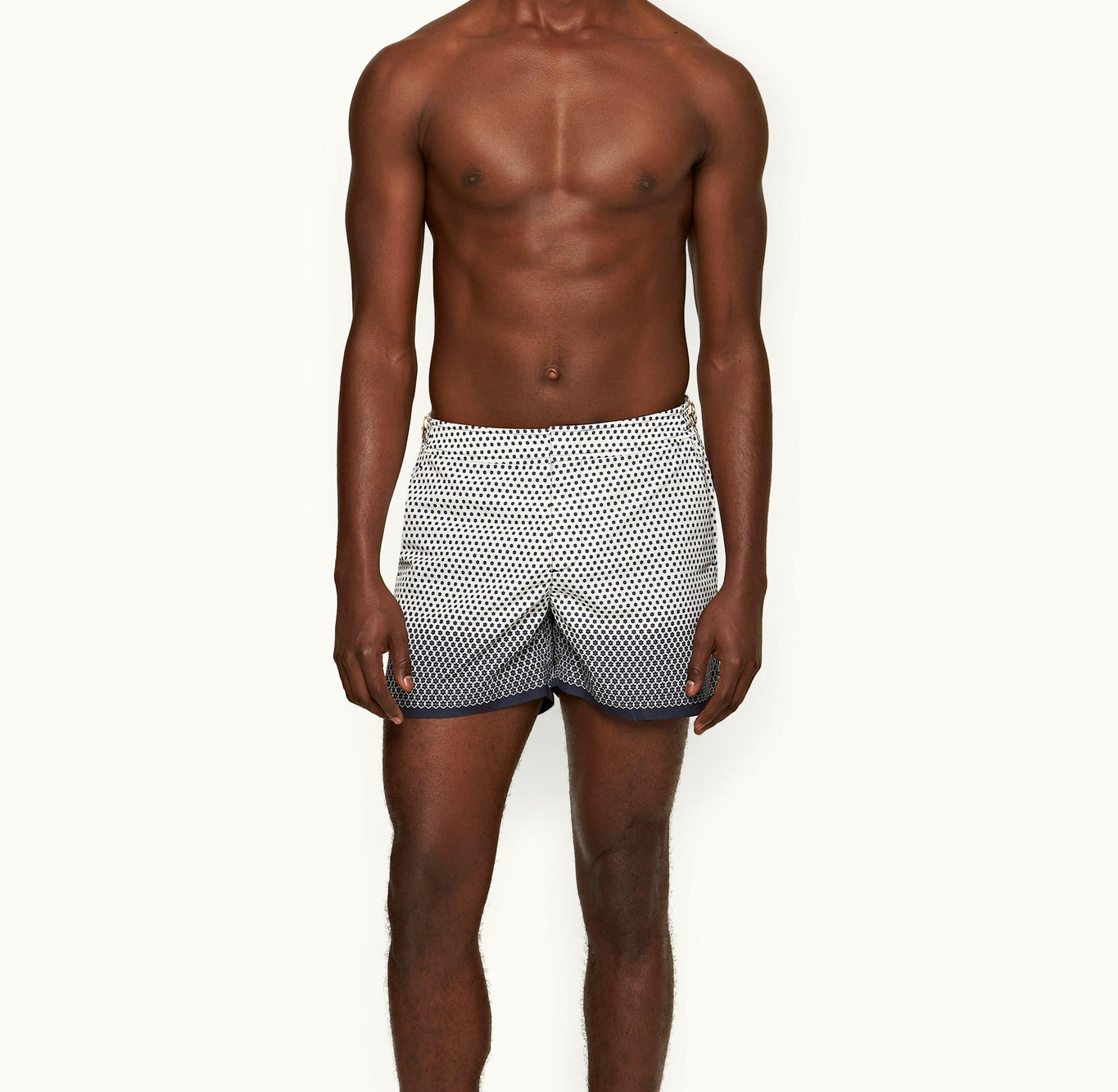 Setter Floret Shorter-Length Swim Shorts | White/Night Iris