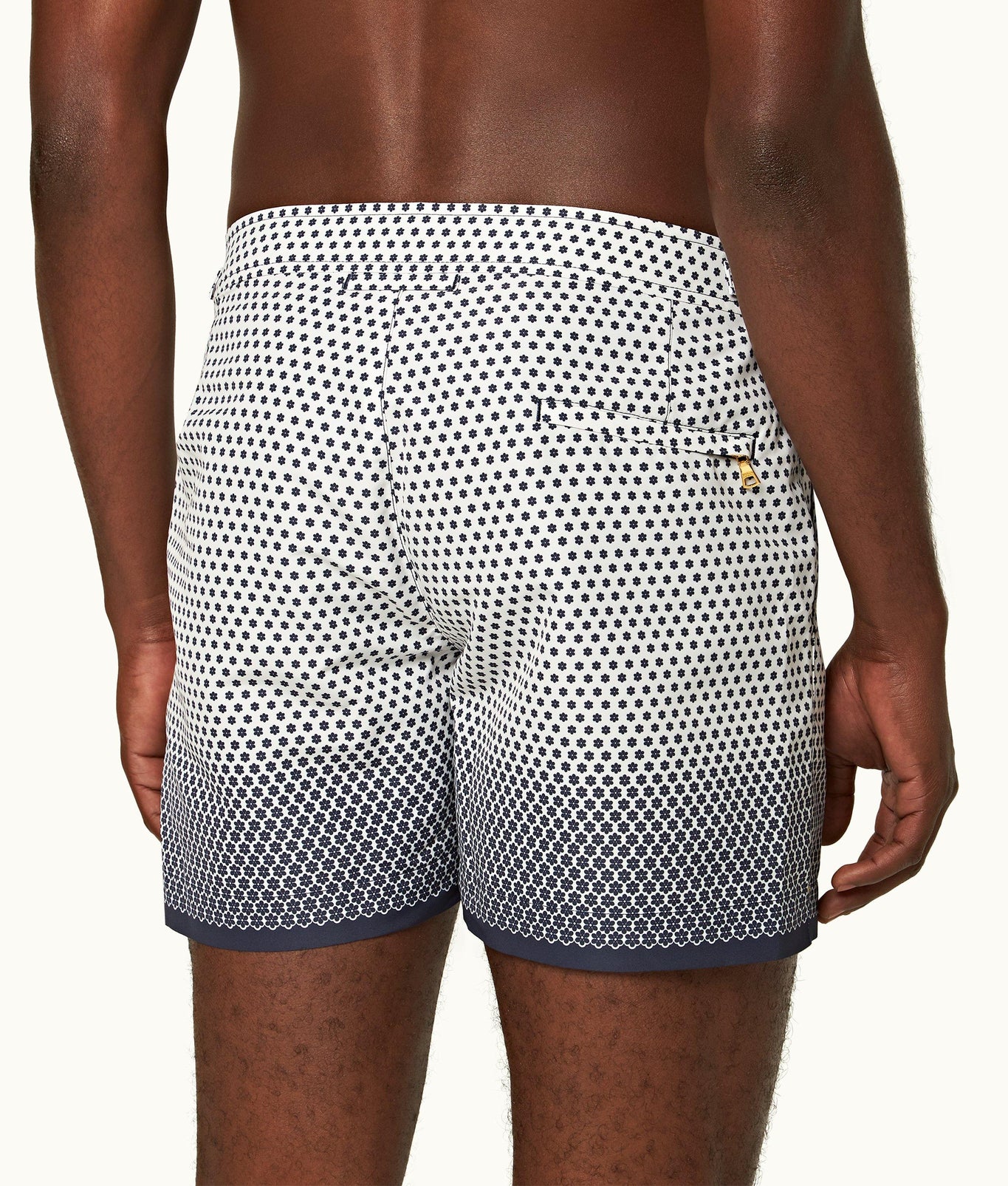 Setter Floret Shorter-Length Swim Shorts | White/Night Iris