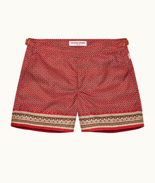 Setter Shorter-Length Solmio Print Swim Shorts | Summer Red