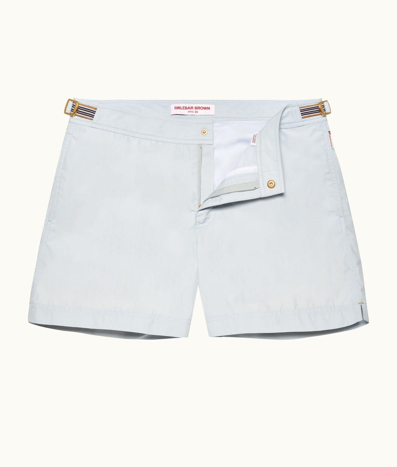 Setter Shorter-Length Waist Tape Trim Swim Shorts | Light Sky Pool