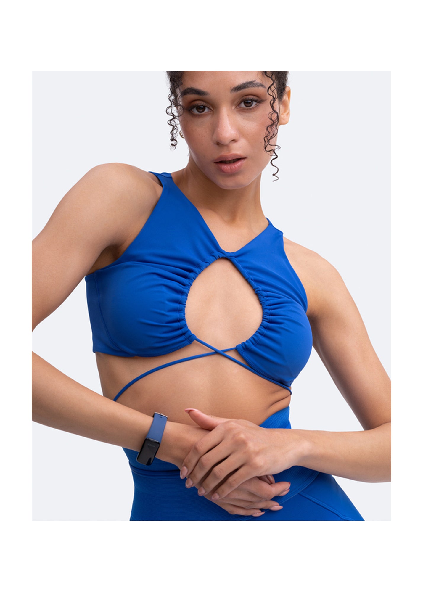 Sexy Front-Tie Support Top | Blue