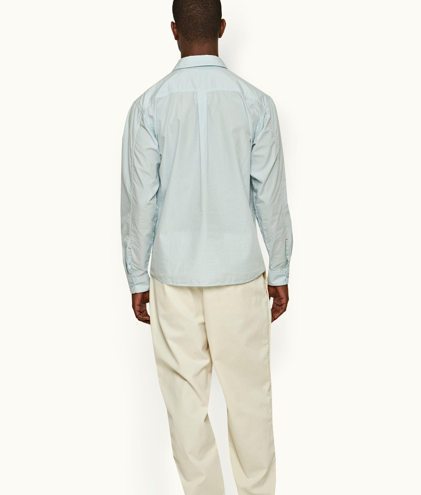 Shanklin Relaxed Fit Overhead Organic Cotton Shirt | Powdered Sky