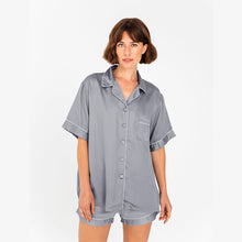 Dust | Sateen+ Short Sleeve PJ Shirt Made With 100% Organic Bamboo #Color_dust