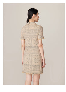 Short Sleeve Dress | Camel