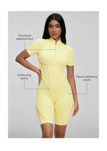 Sleek Shorts Catsuit | Lemon Meringue