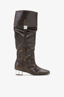 Slouchy Knee Boots in | Dark Olive