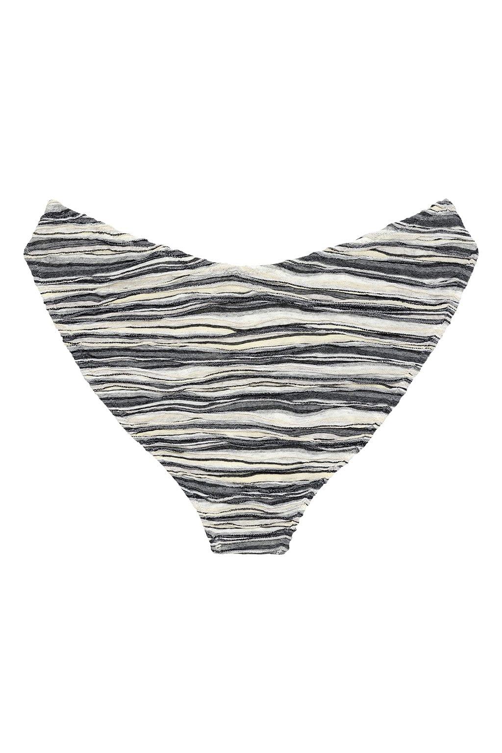 Added Coverage Lulu Zig Zag Stitch Bikini Bottom | Slub Knit
