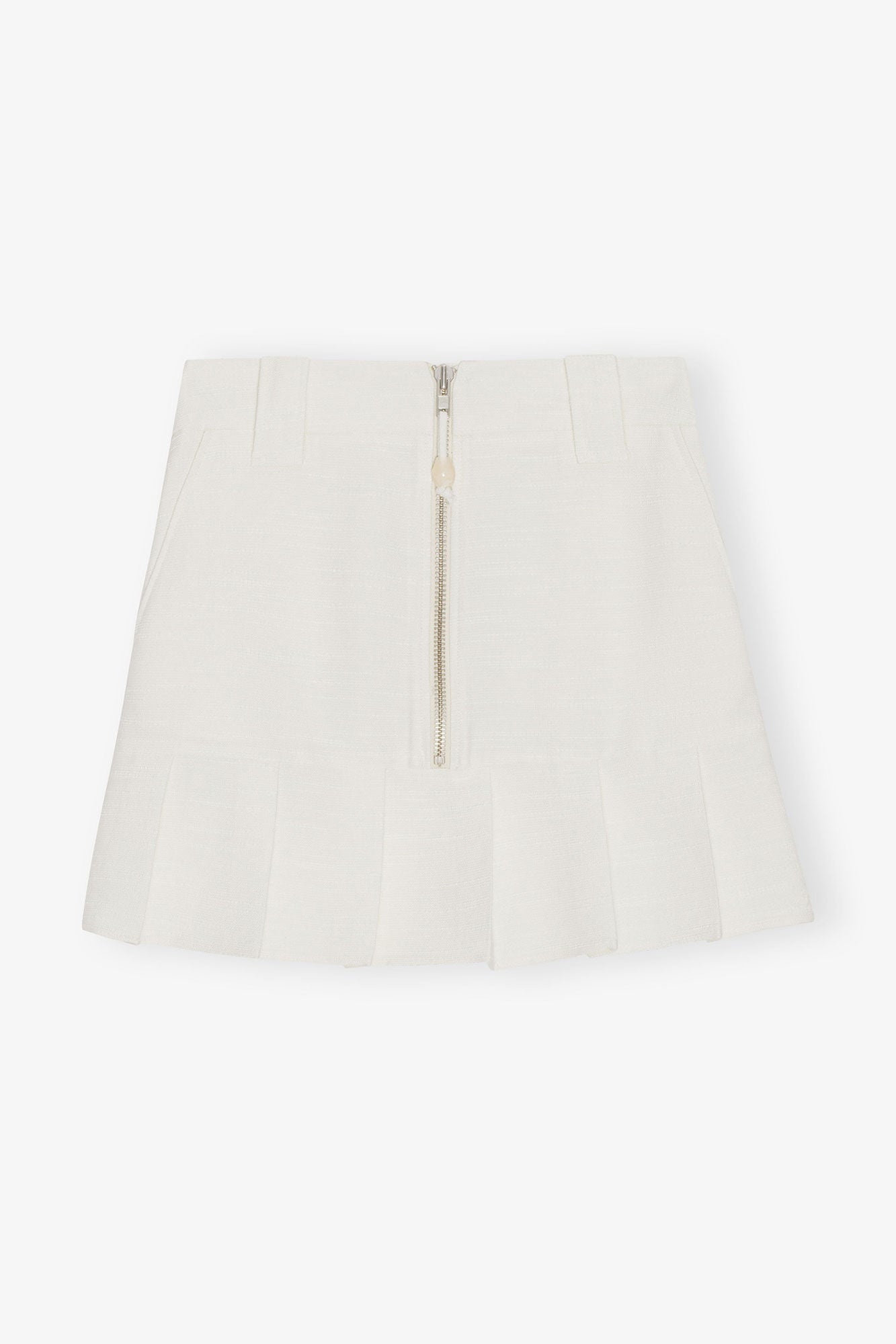 Slub Linen Mini Skirt | Egret