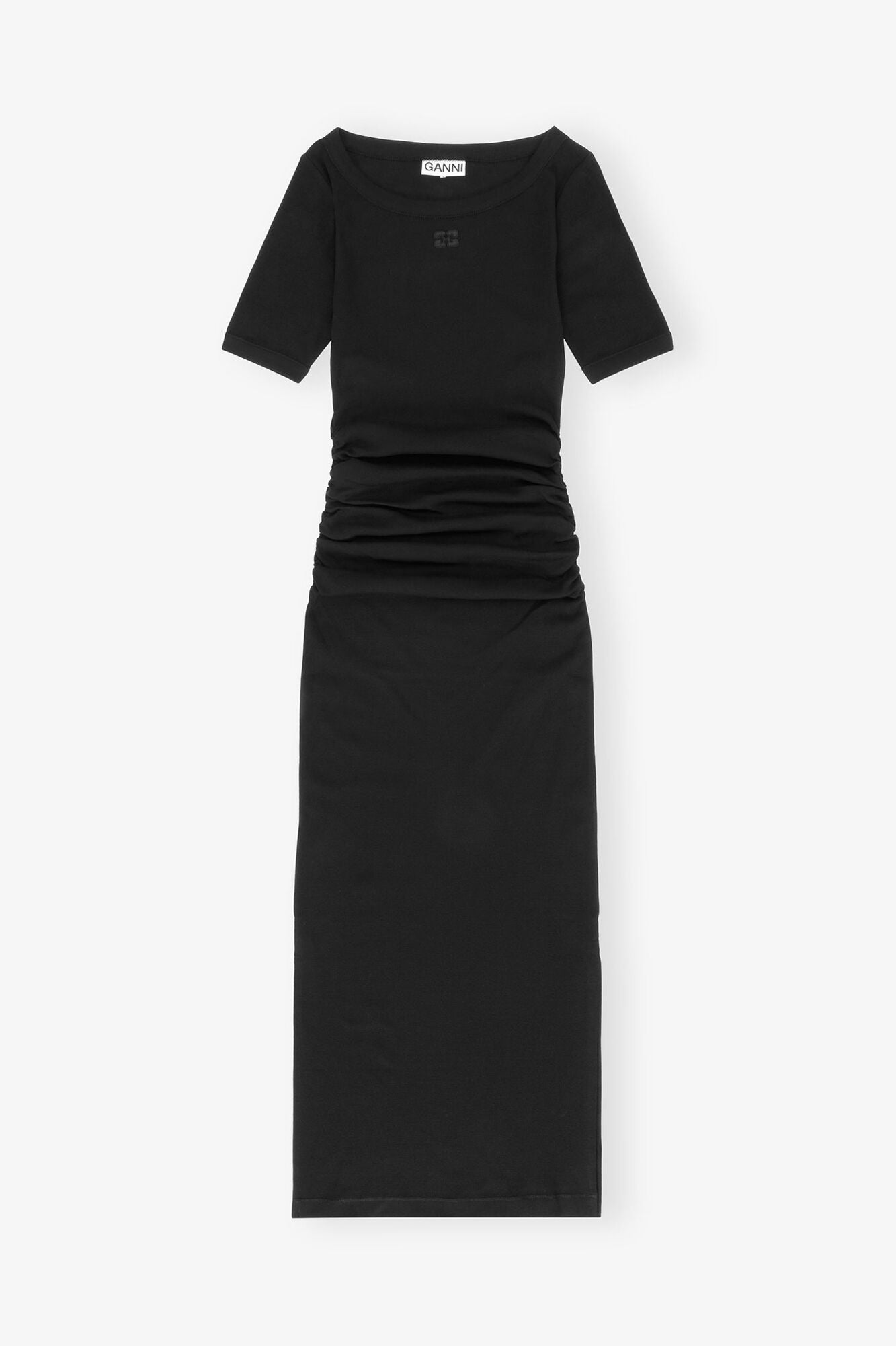 Soft Cotton Rib Dress | Black