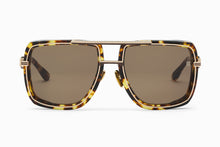 Mens | Soldier Sunglass | Spotted Havana - Gold | Dark Brown