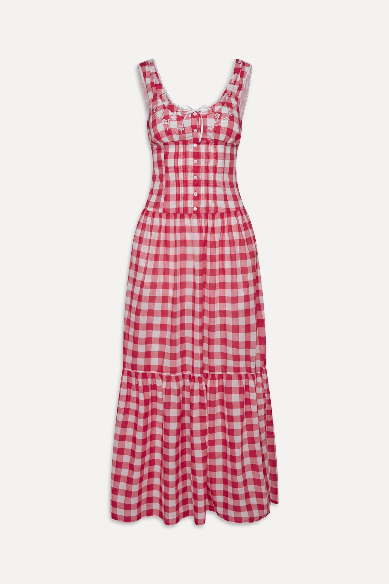 BELLA HADID Southern Belle Midi Dress Malibu Picnic