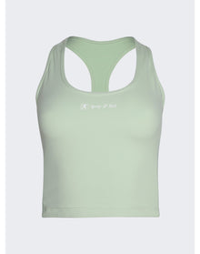 Sporty & Rich | Women | Runner Script Sports Tank | Sage