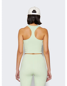 Sporty & Rich | Women | Runner Script Sports Tank | Sage