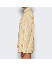 Sporty & Rich | Women | Src Button Down Shirt | Yellow Striped