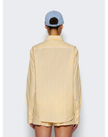 Sporty & Rich | Women | Src Button Down Shirt | Yellow Striped