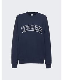 Sporty & Rich | Women | Wellness Boucle Crewneck | Navy x White