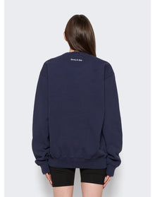 Sporty & Rich | Women | Wellness Boucle Crewneck | Navy x White