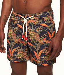 Standard Lotus Mid-Length Drawcord Swim Shorts | Midnight Navy