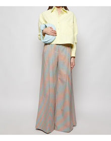 Stella McCartney | Women | Boxy Cropped Long Sleeve Shirt | Sherbert Yellow