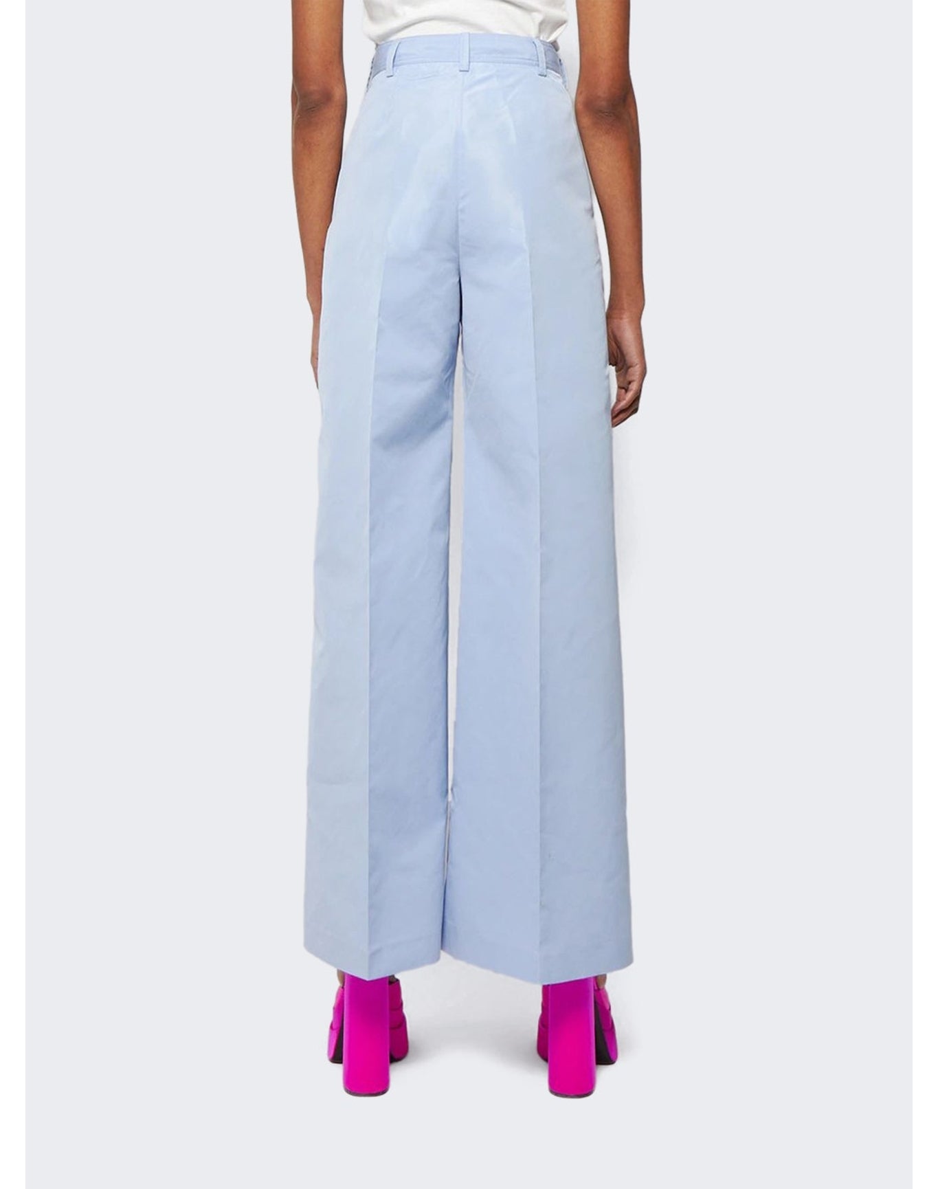 Stella McCartney | Women | High-waisted Wide Leg Trousers | Dusty Blue