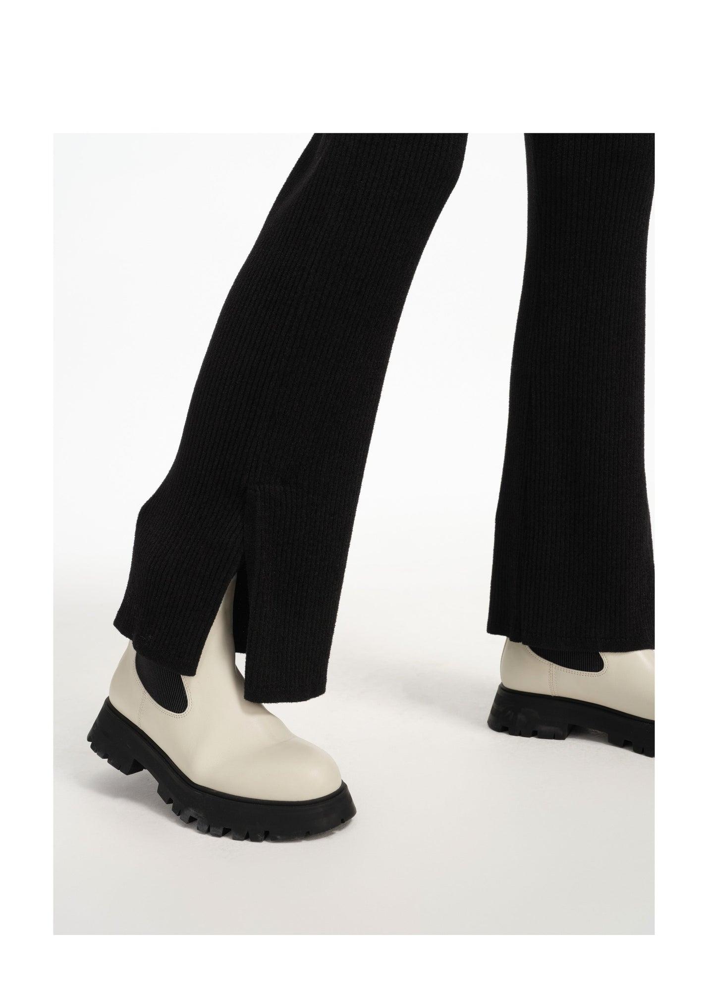 Straight-leg Knitted Skirt | Black