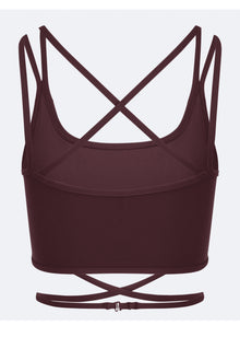 Strappy Front Top | Burgundy