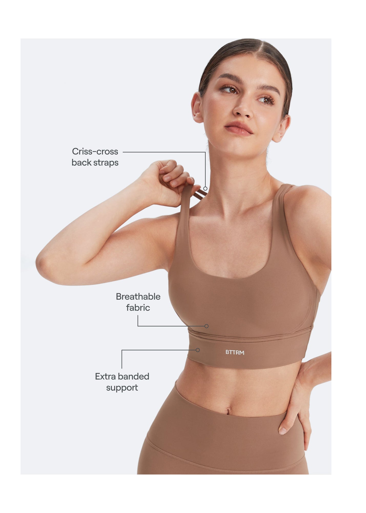 Strappy Sports Bra | Sand